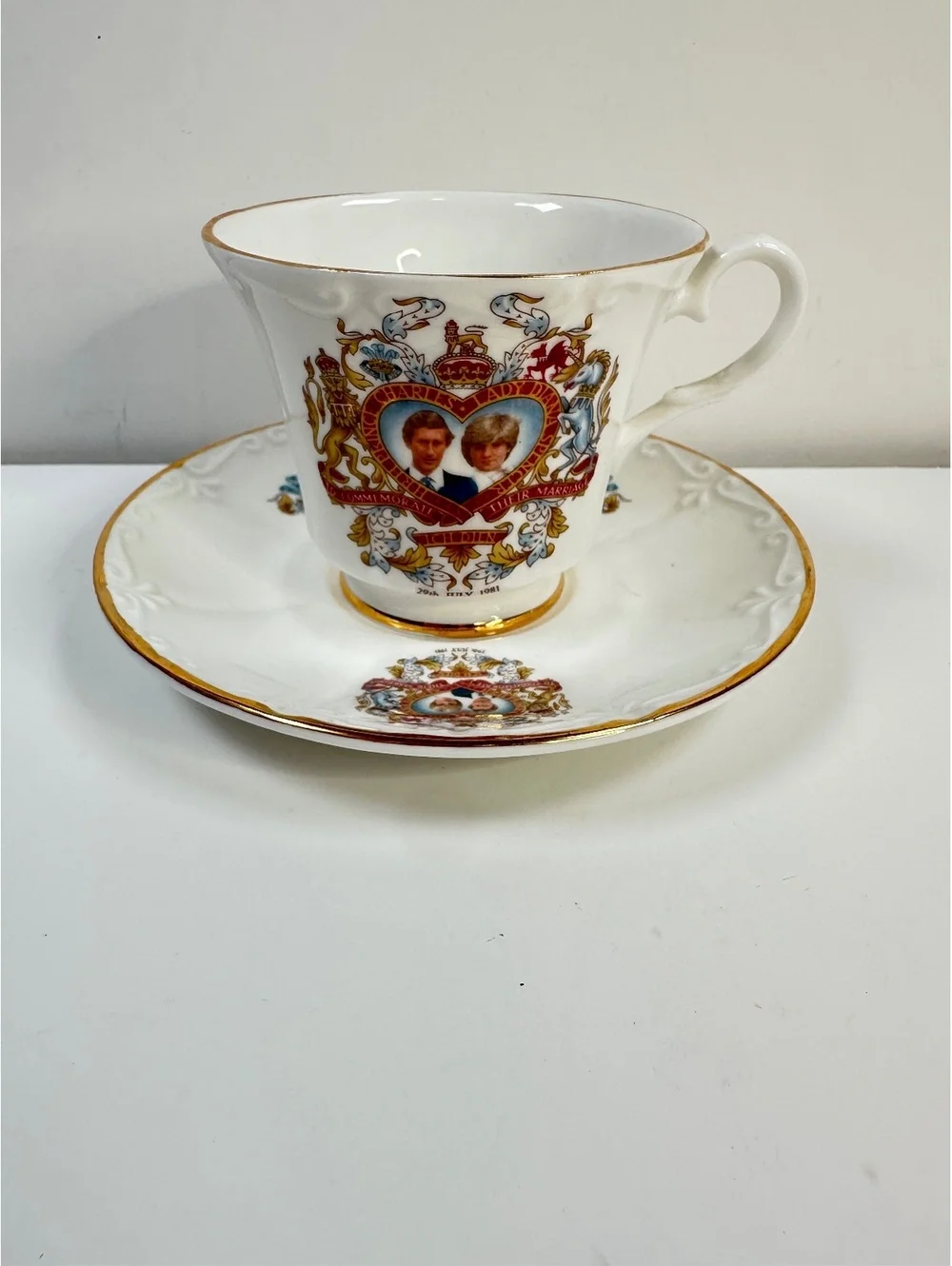 VTG 1981 Prince Charles Lady Diana Wedding Teacup Saucer Canadian Classic China